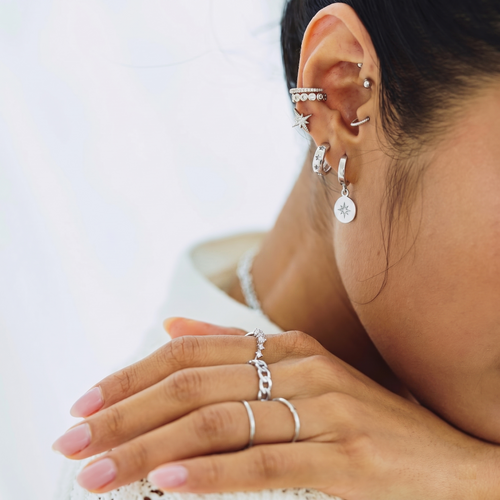 Twinkle Starry Hoop Earrings