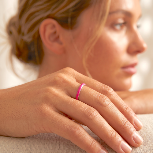 Neon Pink Stacker Ring