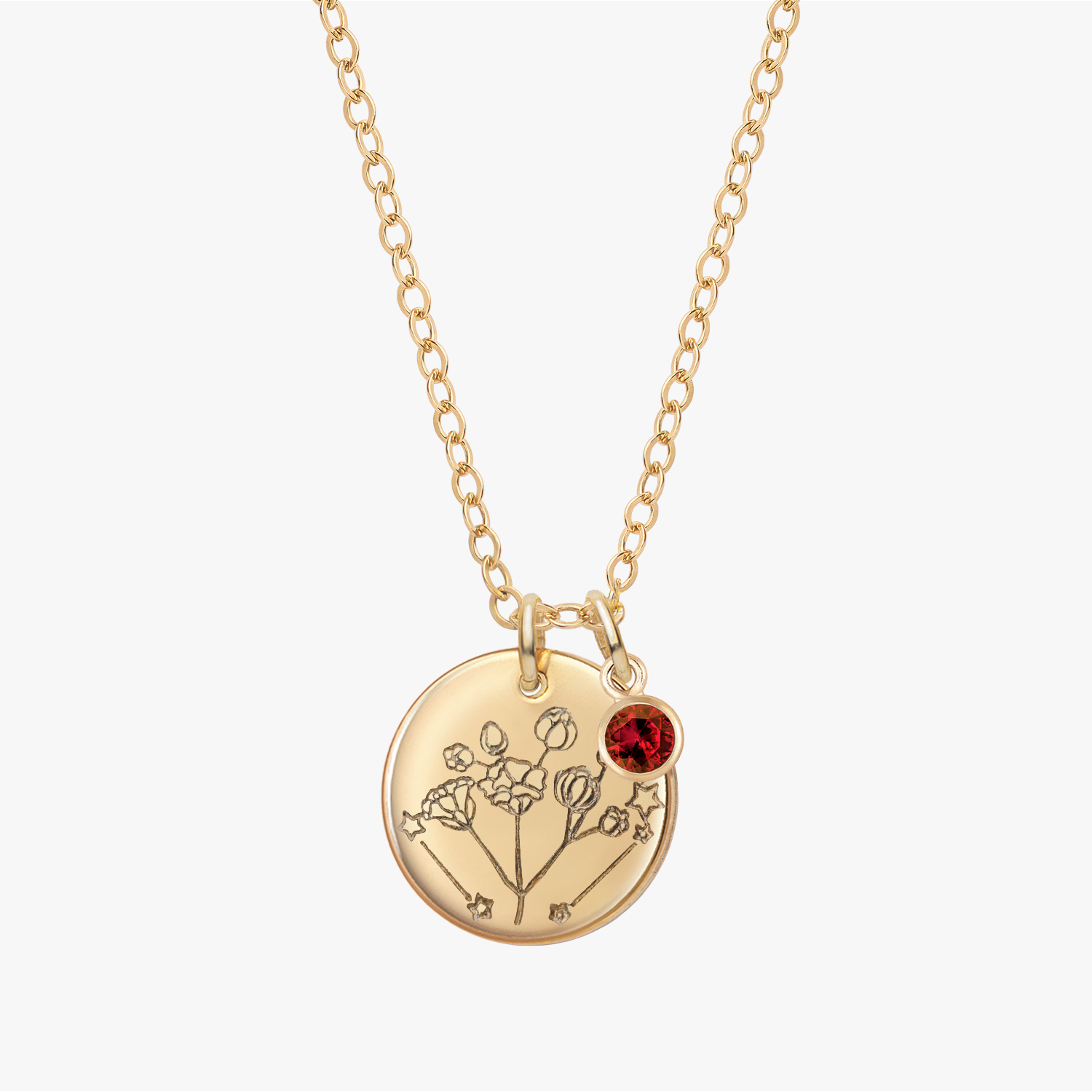 Personalized Stardust Bloom Necklace