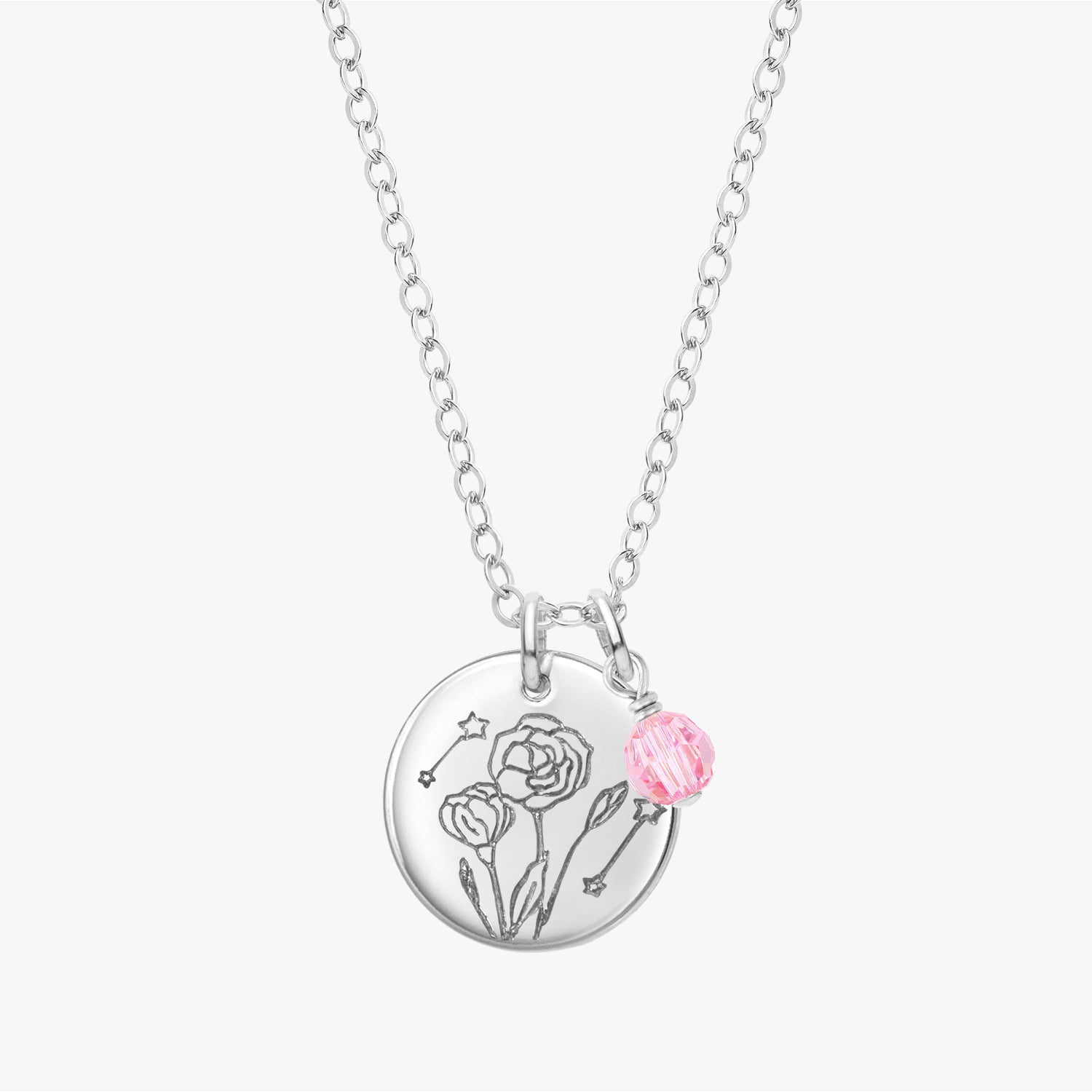 Personalized Stardust Bloom Necklace