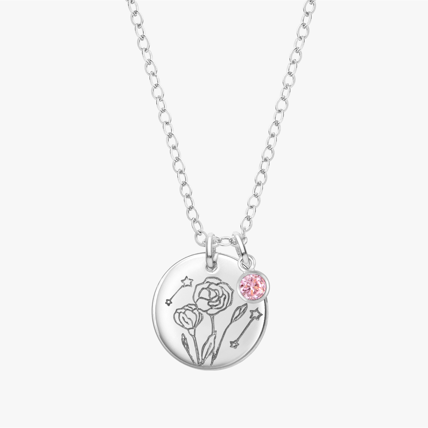 Personalized Stardust Bloom Necklace