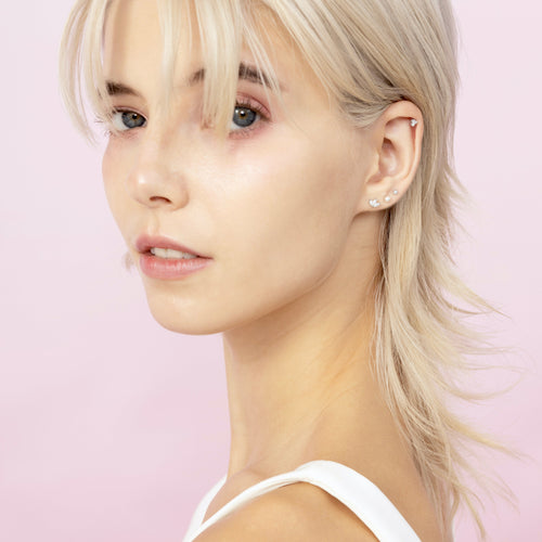 Color:White Gold
Option:Single
Option:Pair