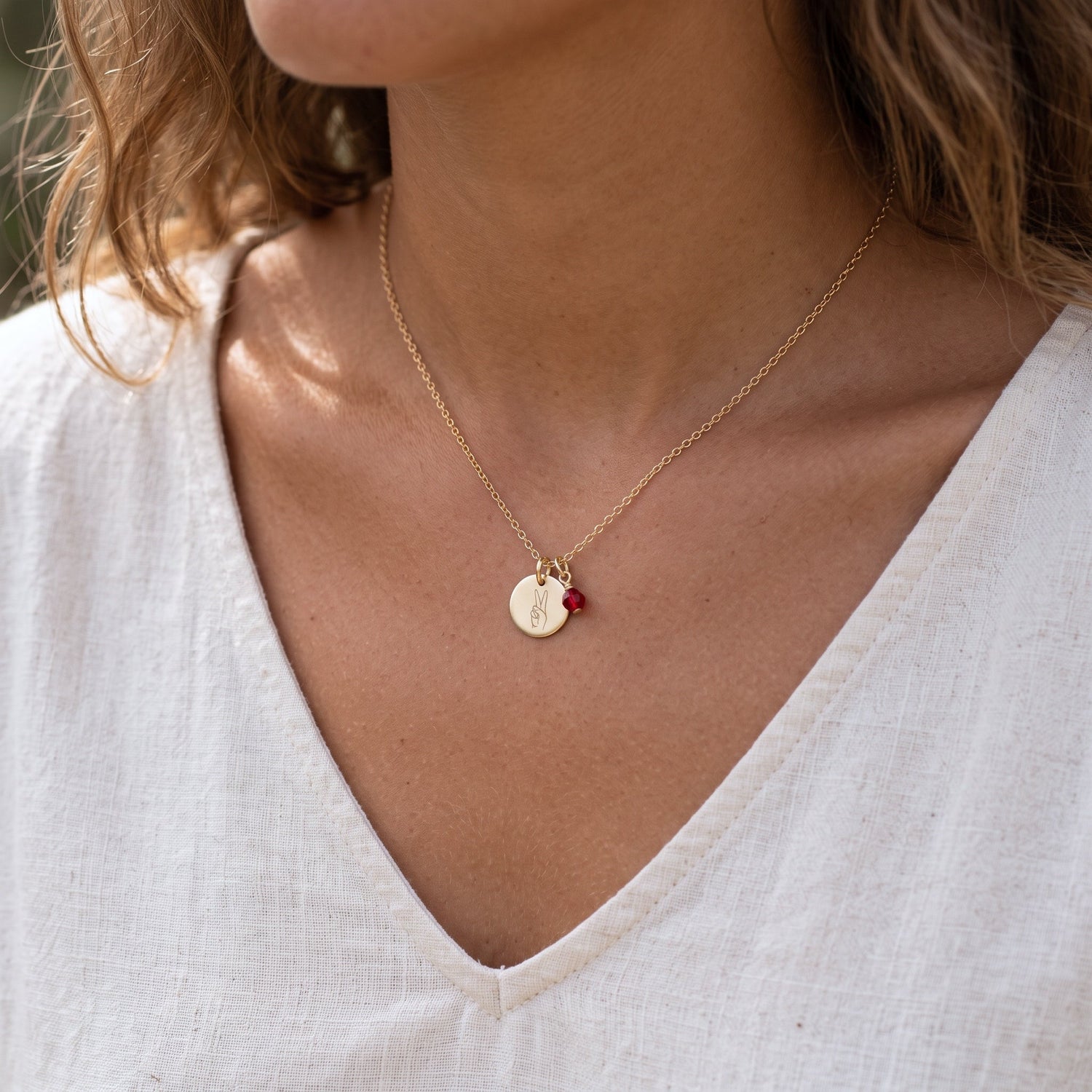 Personalized Hand Sign Necklace