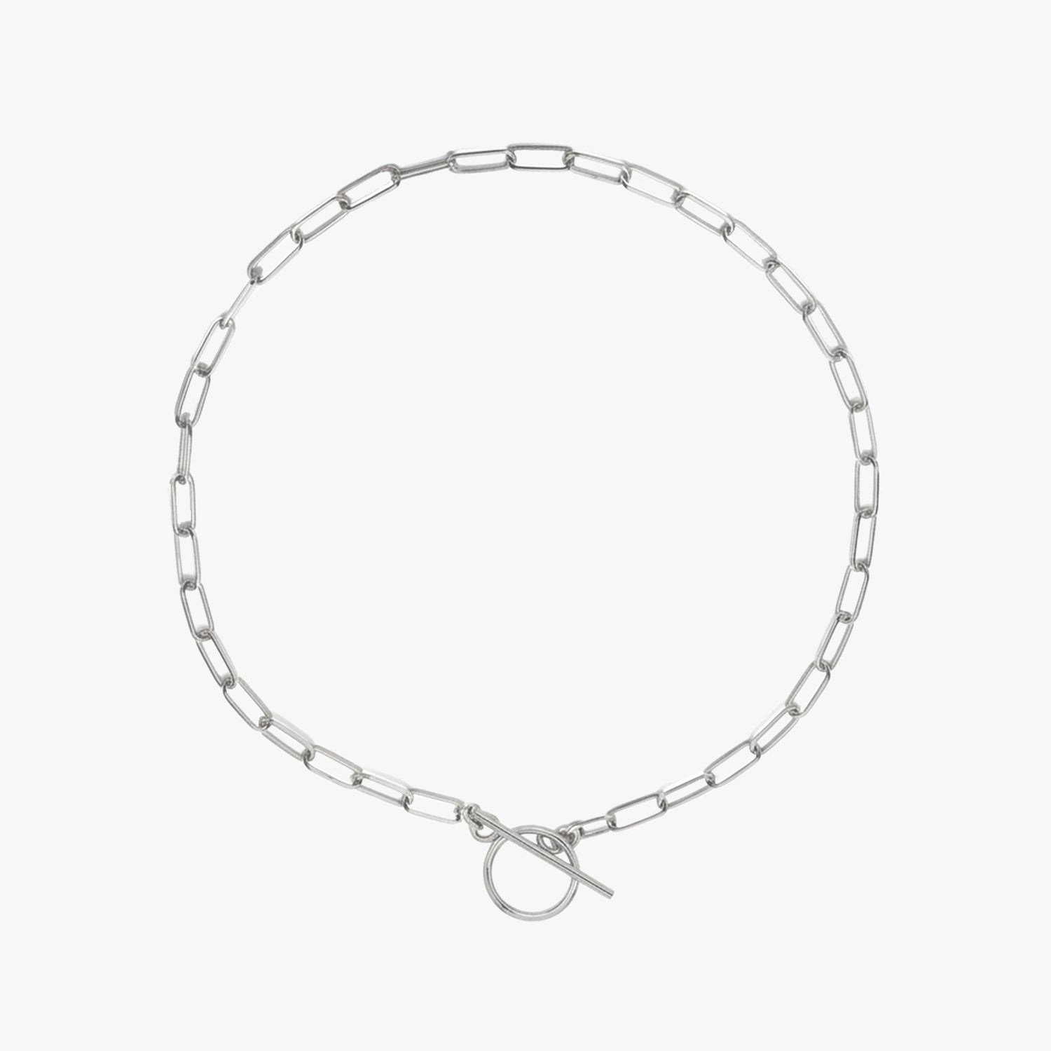 Paper Clip Chain Toggle Bracelet