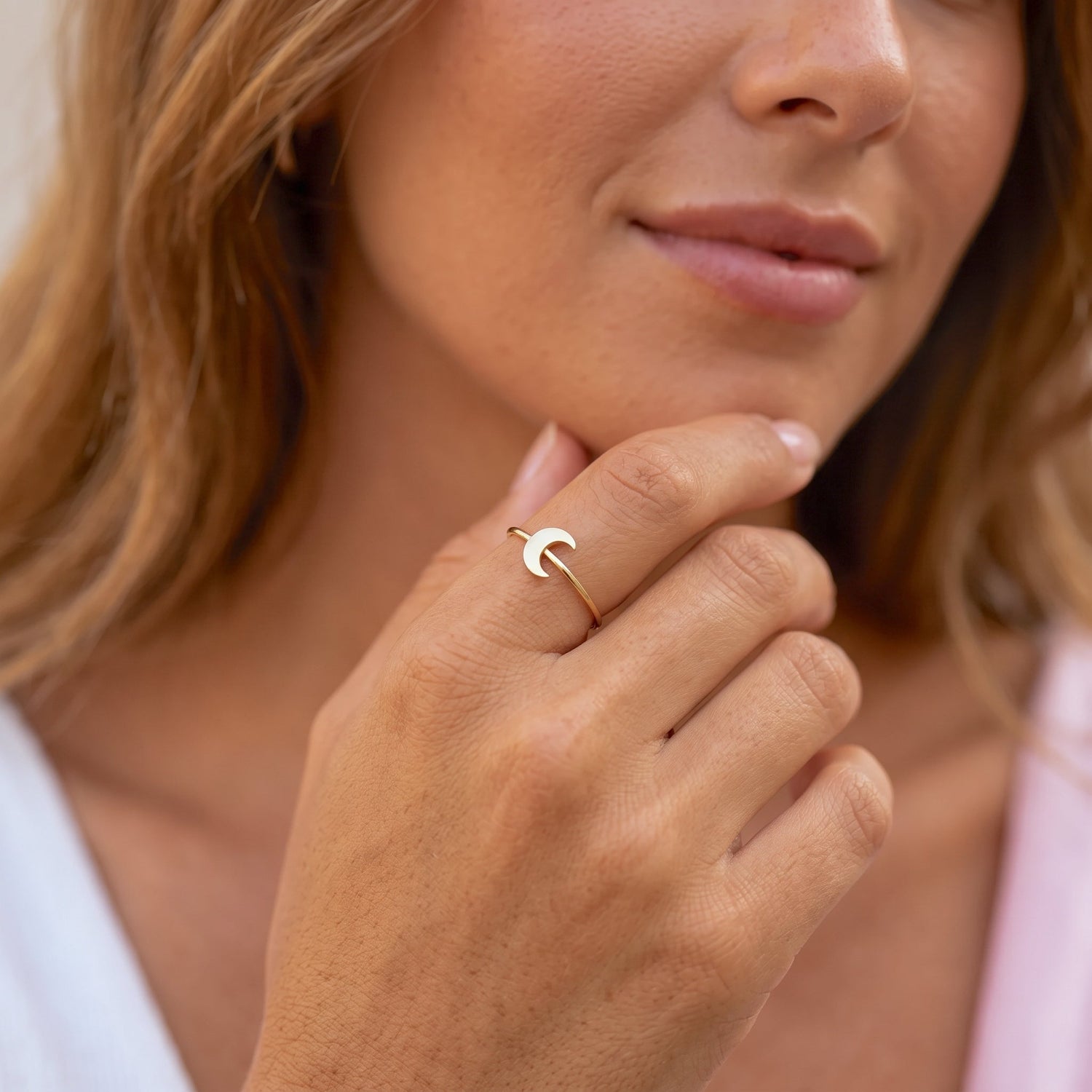 Gold Moon Ring