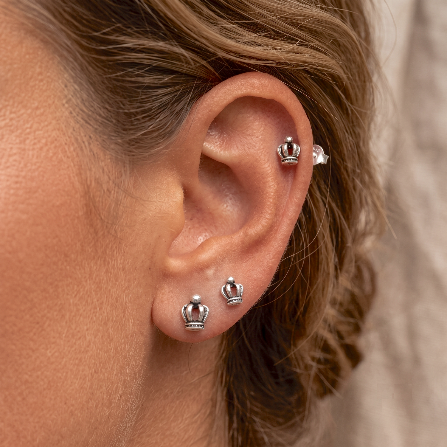 Crown Stud Earrings