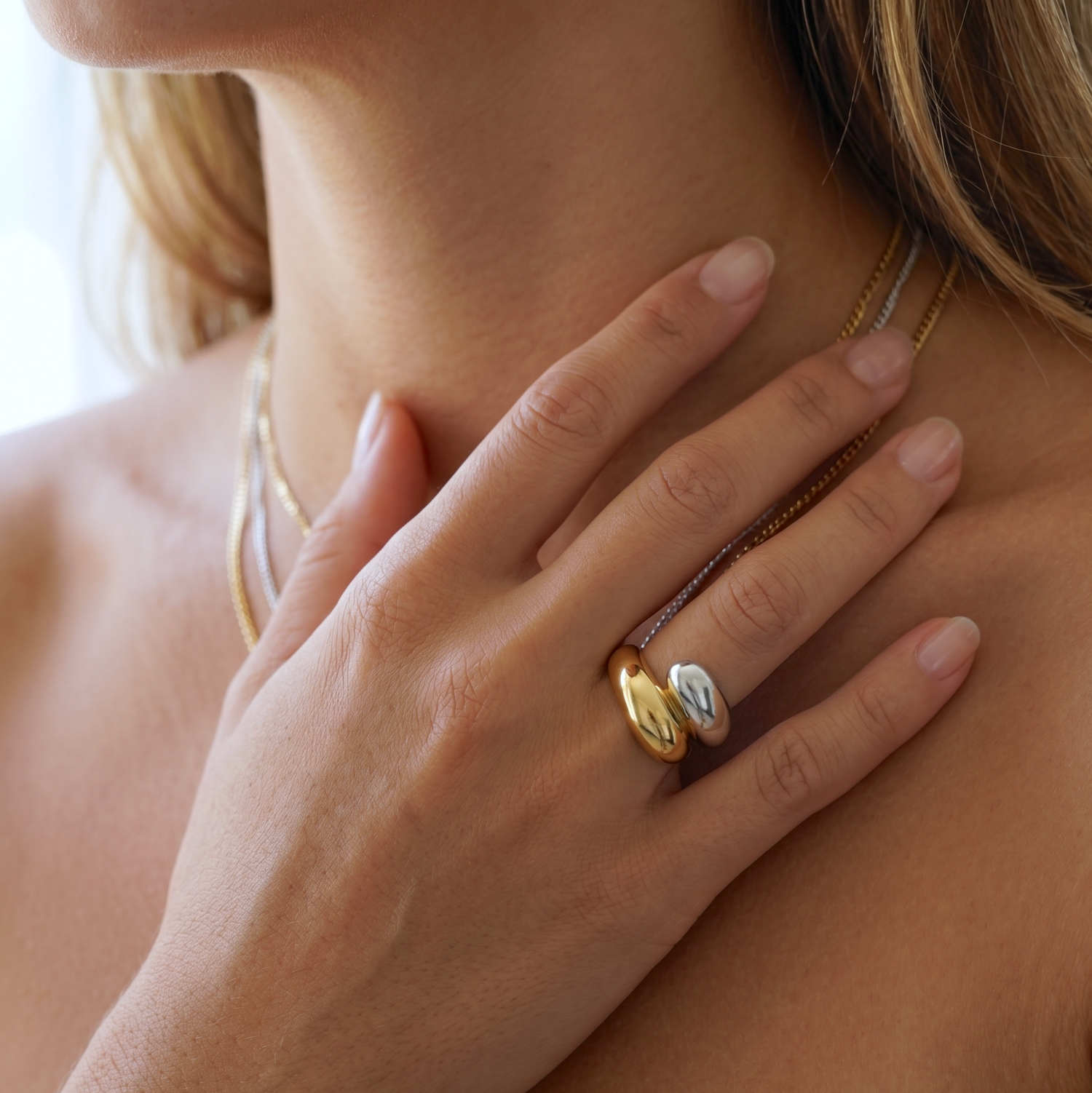 Twin Dome Ring