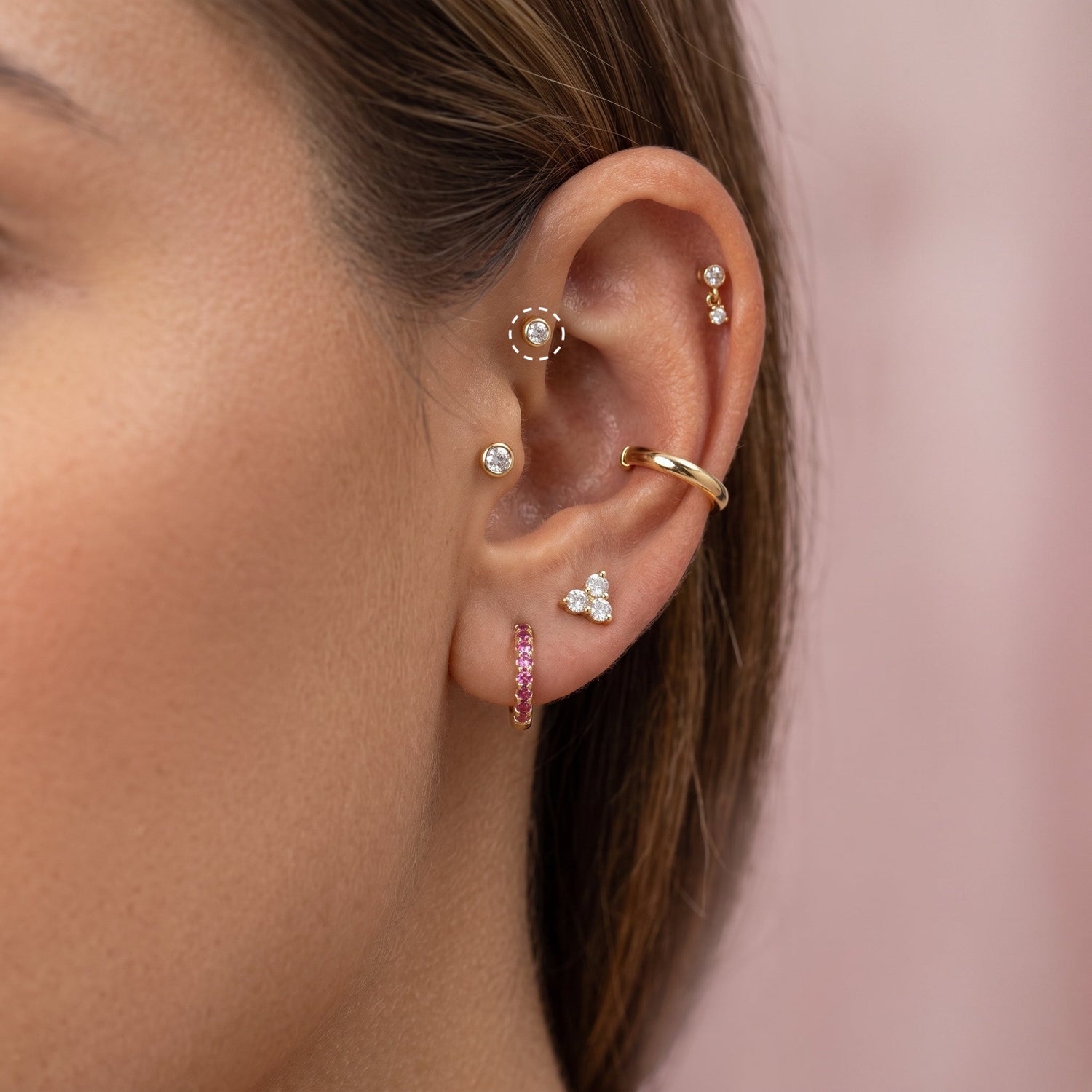 2.5mm Sparkle Gem Tragus Labret