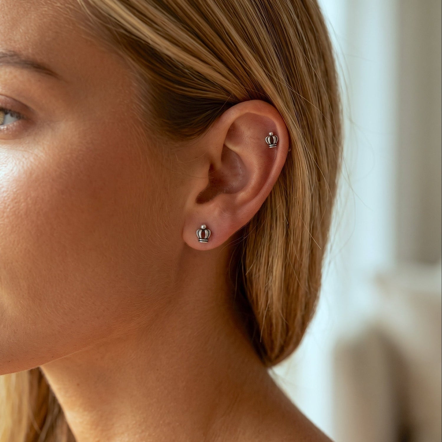Crown Stud Earrings