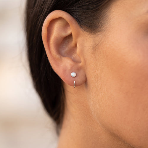Little Opal Huggies Hoops