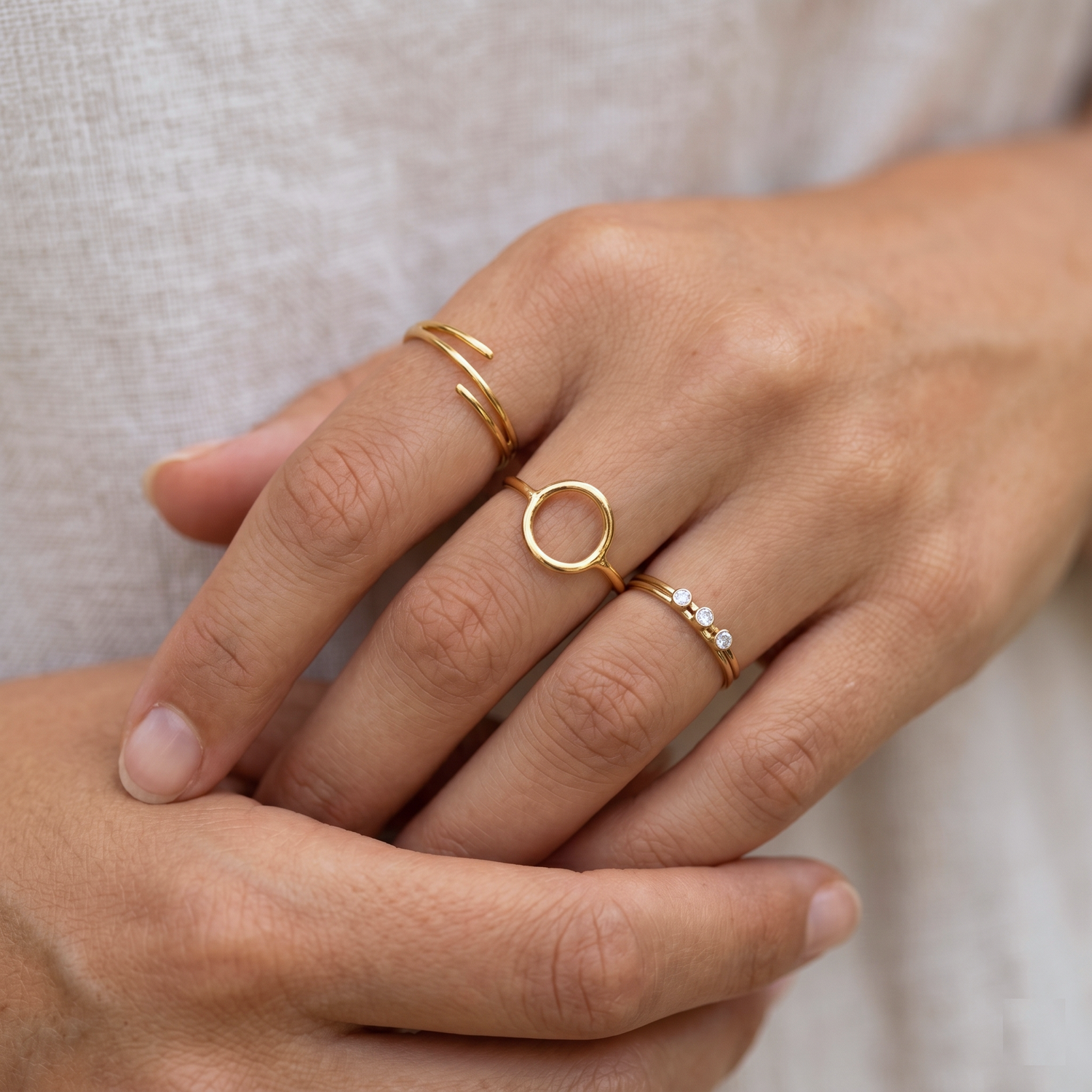 Perfect Open Circle Ring Gold