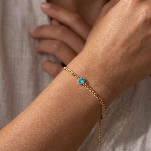 Curb Chain Bezel Bracelet
